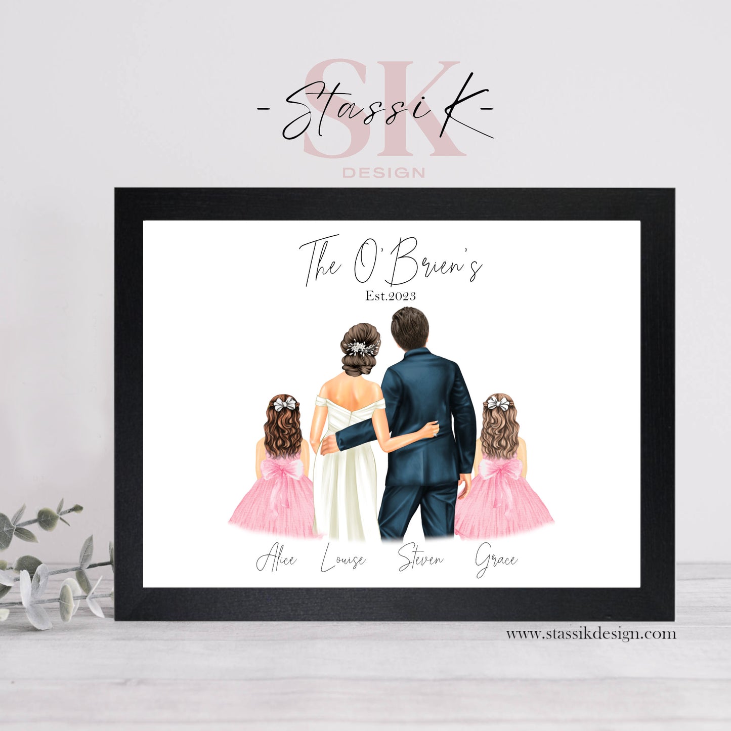 Personalised Family Wedding Print