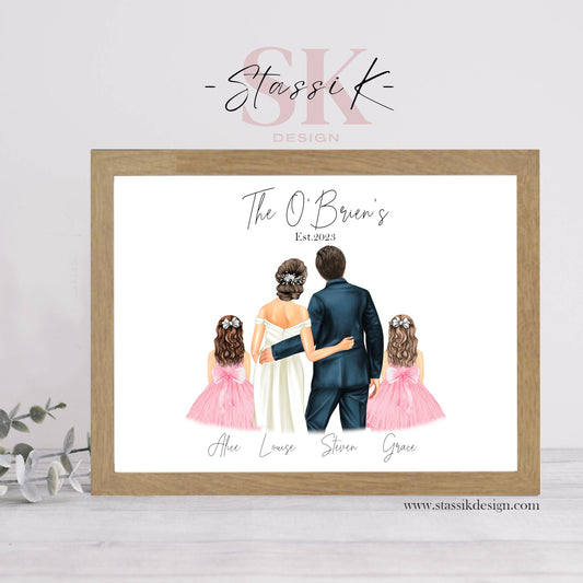 Personalised Family Wedding Print