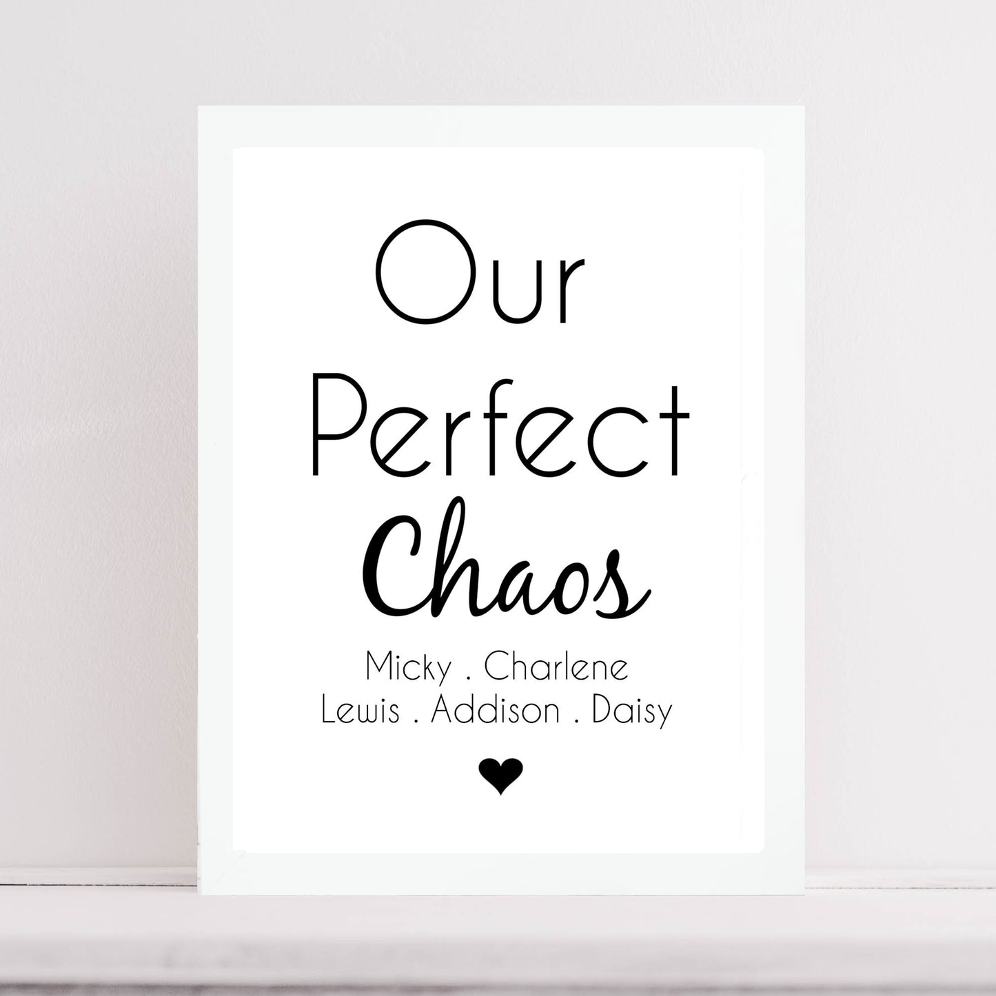Personalised Print - 'Our Perfect Chaos'
