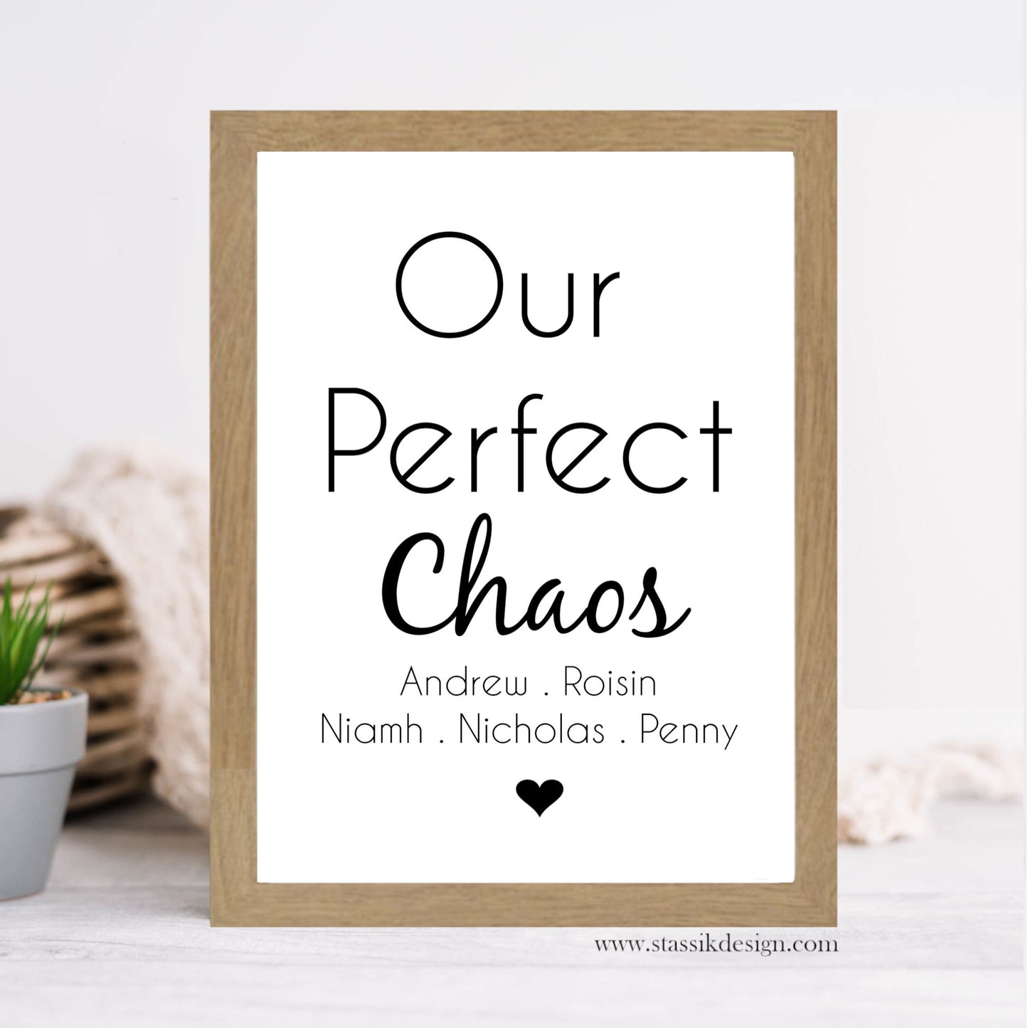 Personalised Print - 'Our Perfect Chaos'
