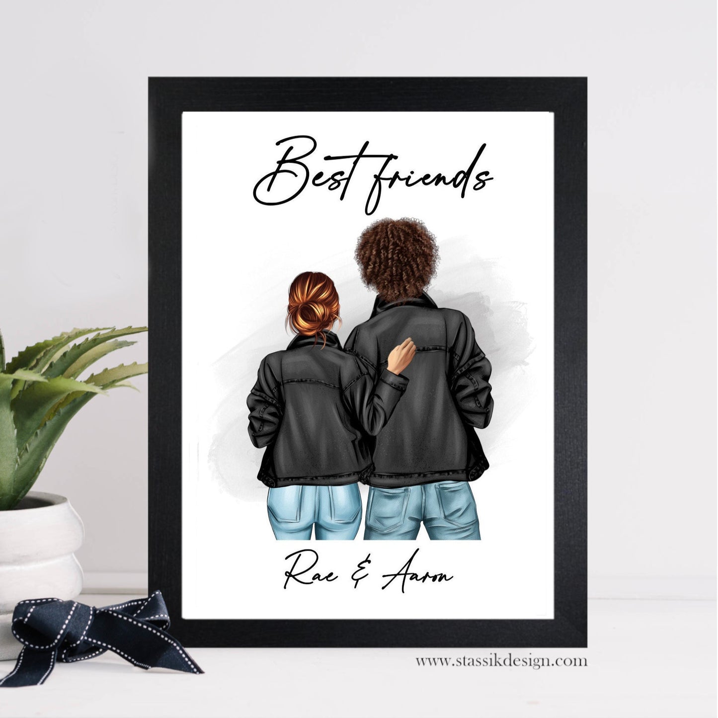 Personalised Boy & Girl Best Friend Print - Jacket Design