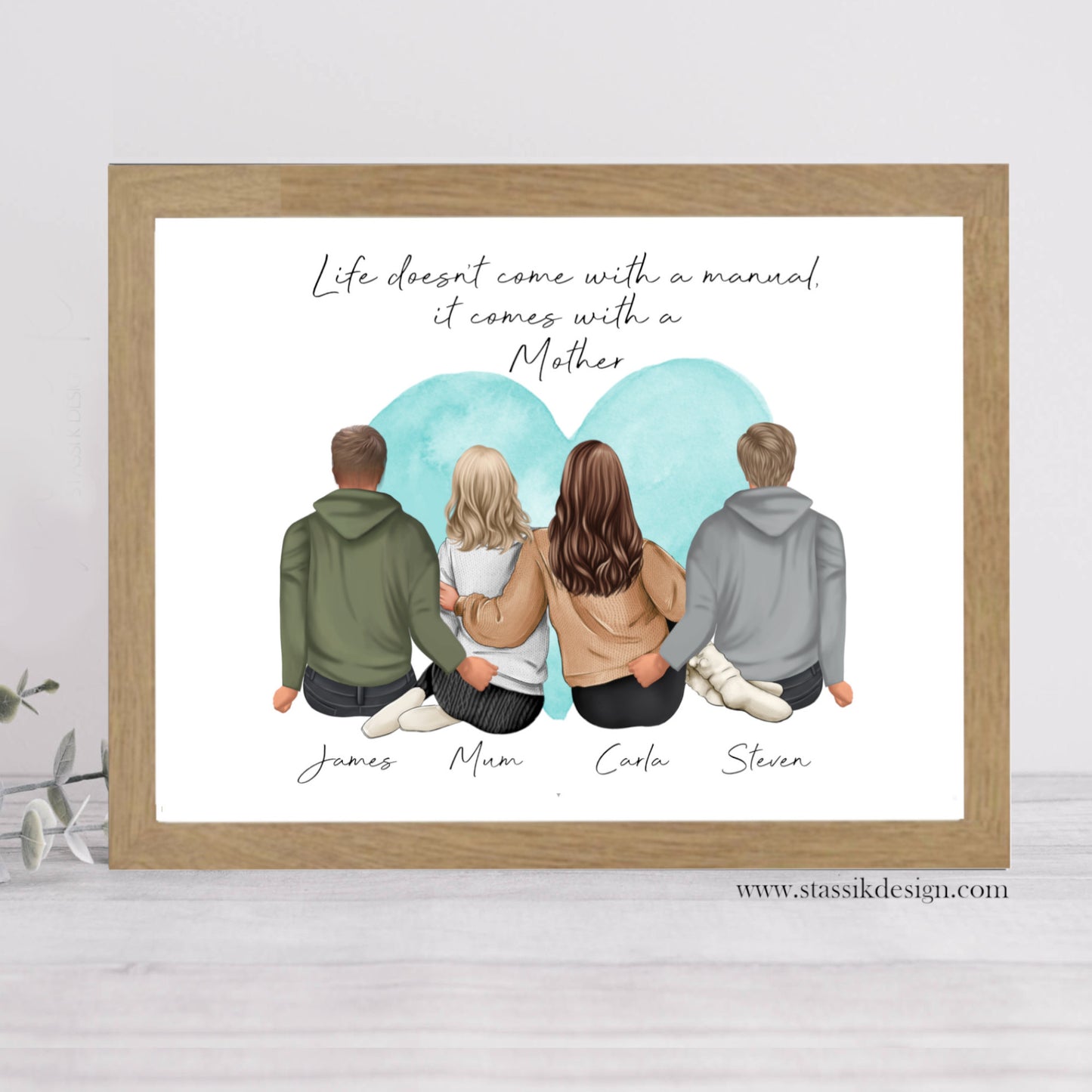 Mother and Children Print
