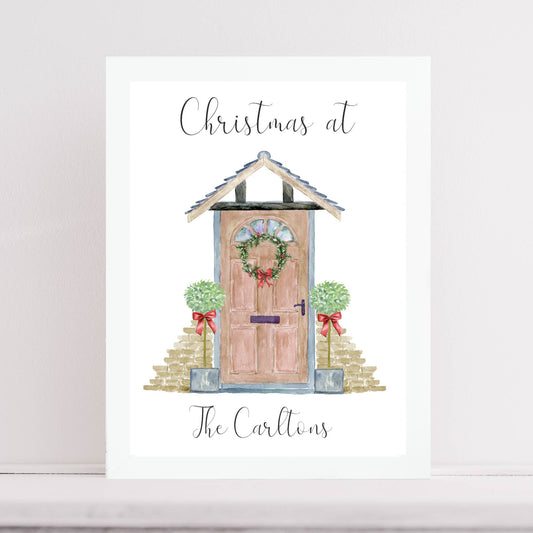 Christmas Door Personalised Print