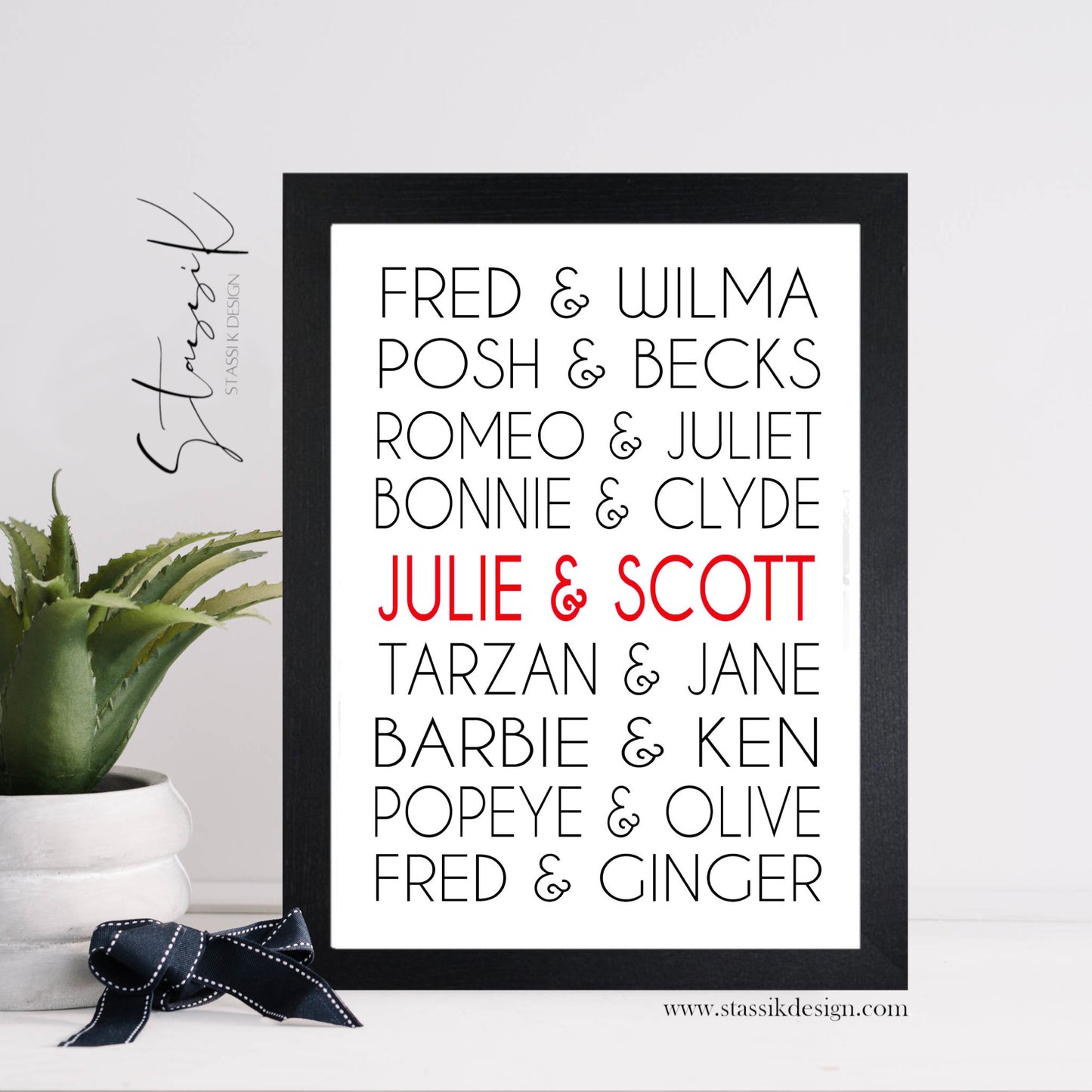 Personalised Couple Print - Famous Couples
