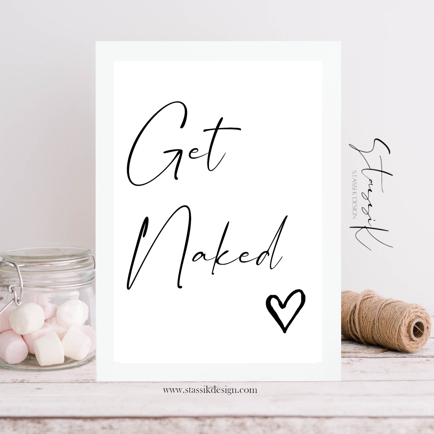 Bathroom Print - 'Get Naked'