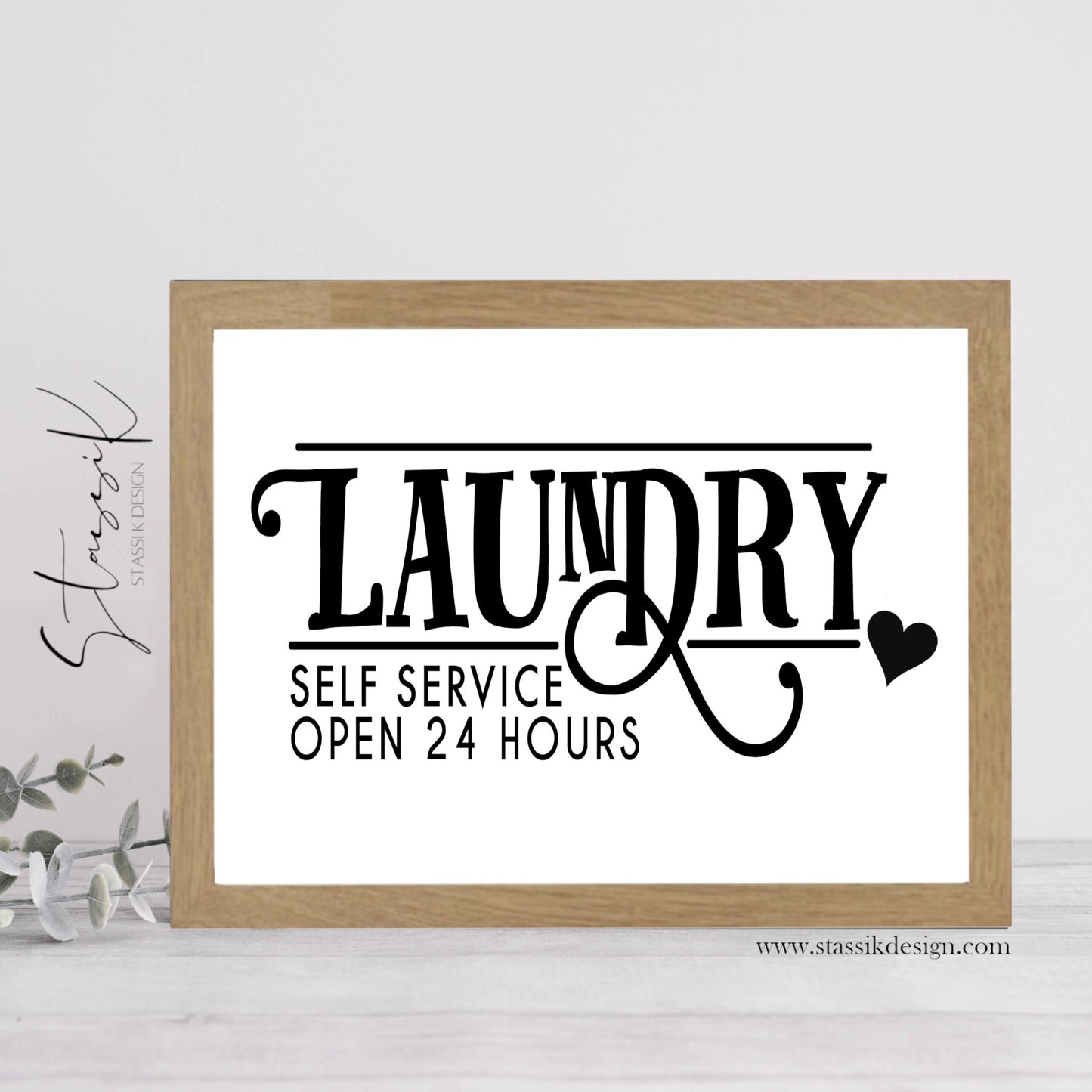 Laundry Print - 'Open 24 Hours'