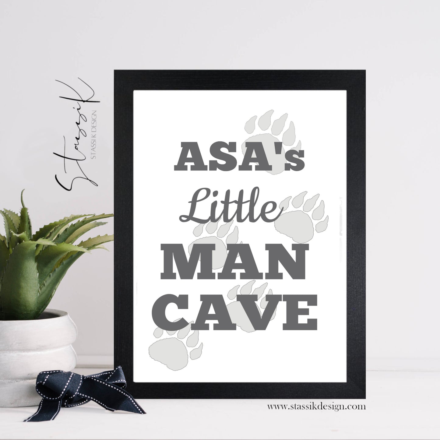 Personalised Nursery Print - Little Man Cave