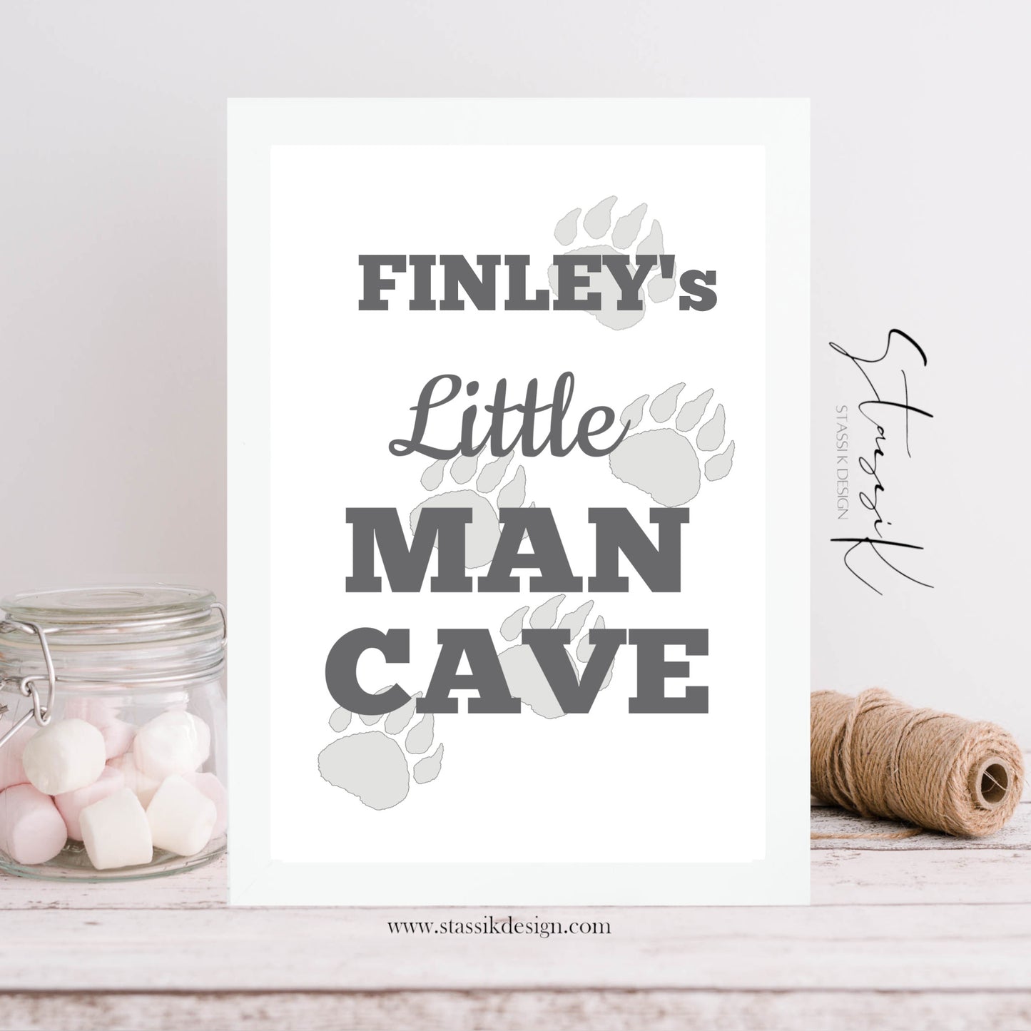Personalised Nursery Print - Little Man Cave