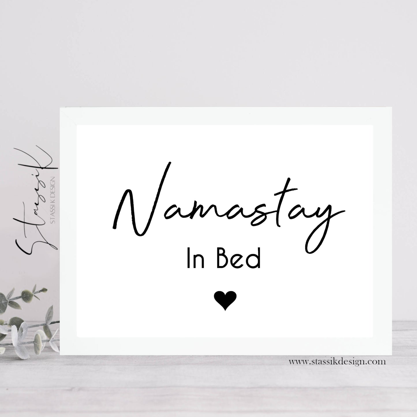 Bedroom Print - 'Namastay In Bed'