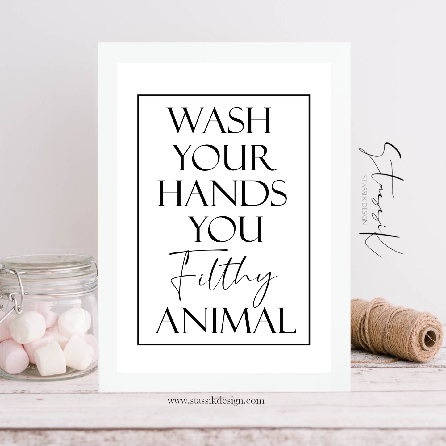 Bathroom Print - 'Wash your hands'